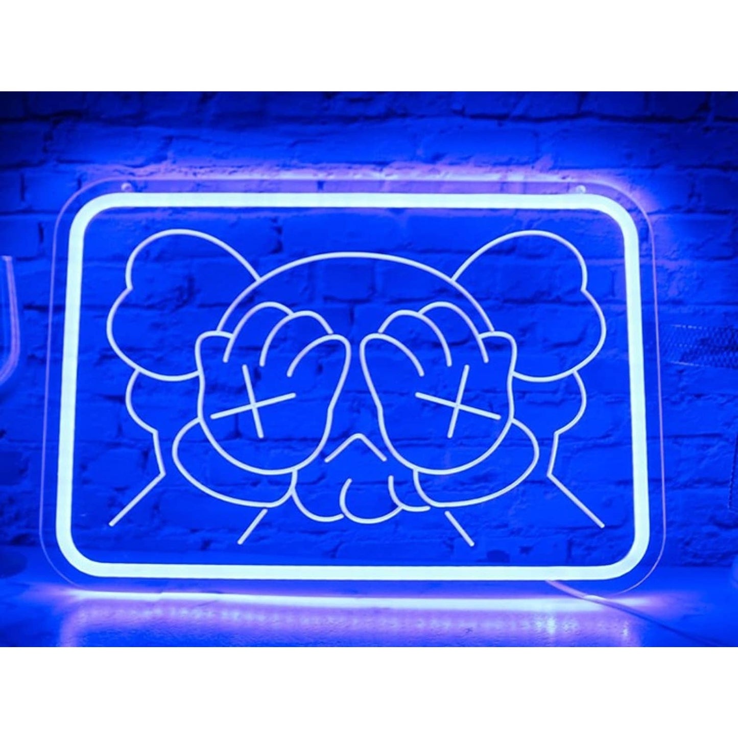 Vivid Bright Blue Crying KAW LED Night Light Hype Beast Wall Room Decor
