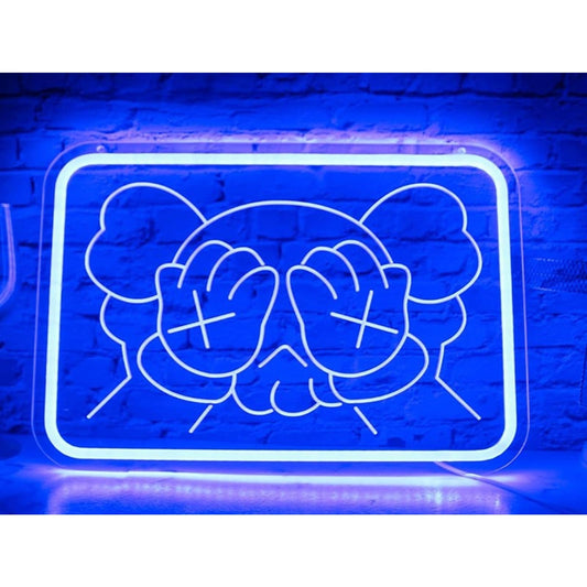 Vivid Bright Blue Crying KAW LED Night Light Hype Beast Wall Room Decor