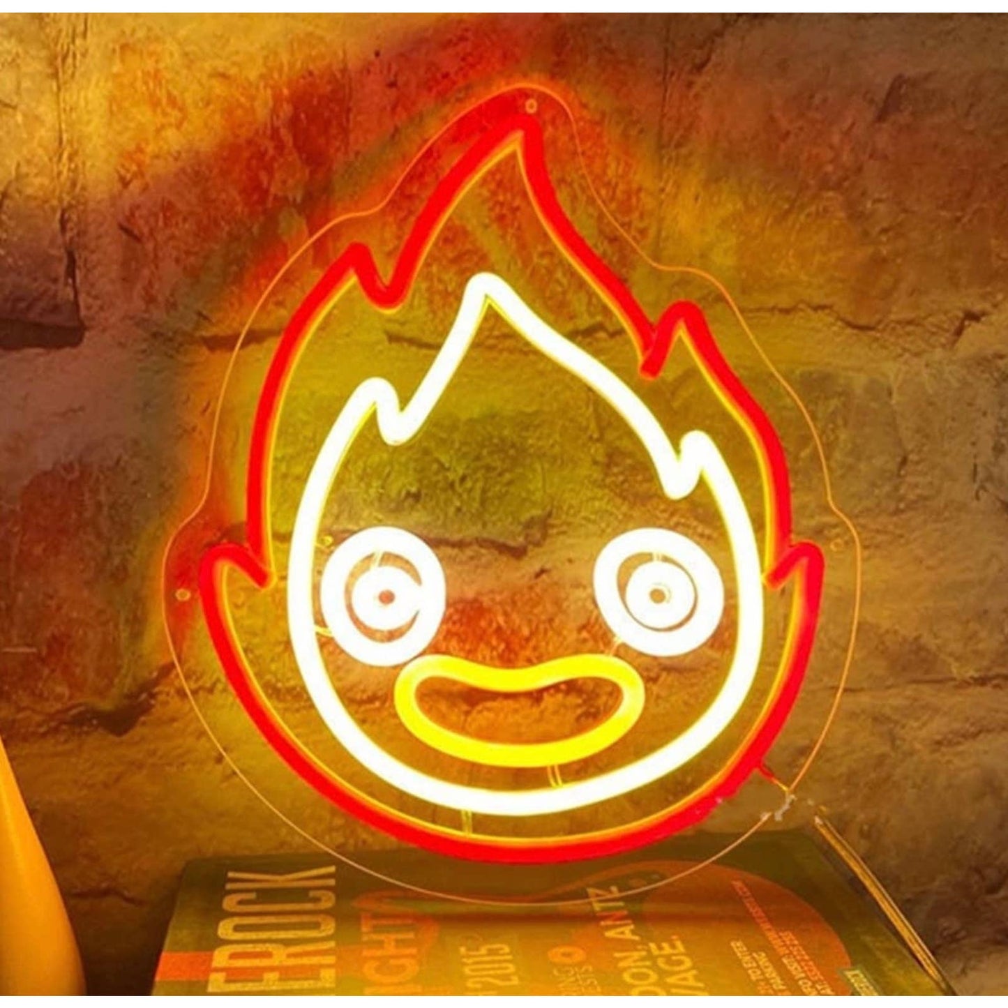 Cute Bright Happy Fireball LED Night Light Room Wall Decoration