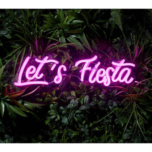Quality Fun Bright Pink “Let’s Fiesta” LED Night Light Room Wall Decoration