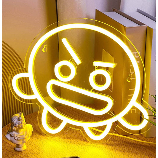 Funny Bright Crazy Round Monster LED Night Light Game Room Wall Decor