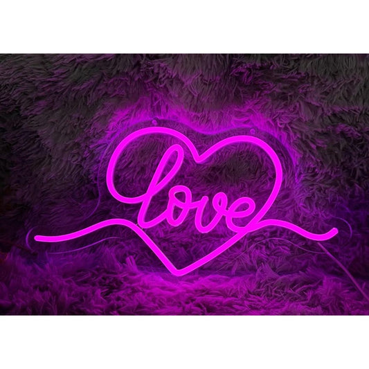 Lovely Bright Love Sting Line Heart LED Night Light Romantic Decoration