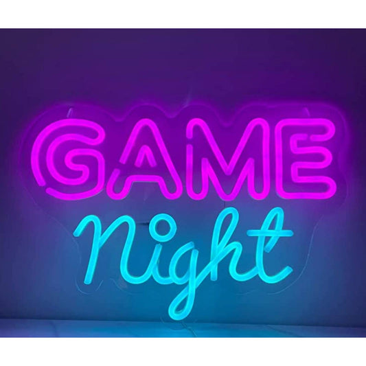 Fun Bight Pink / Blue Game Night LED Night Light Room Wall Decoration