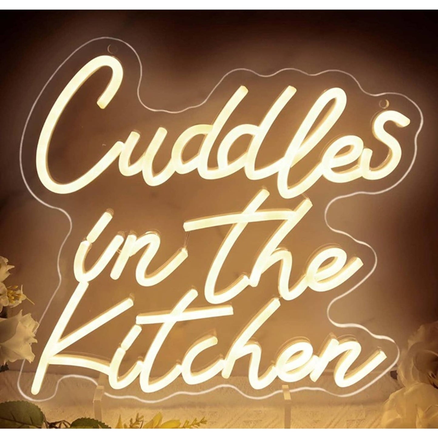 Lovely Fun Bright “Cuddles in the Kitchen” LED Night Light Room Wall Decor