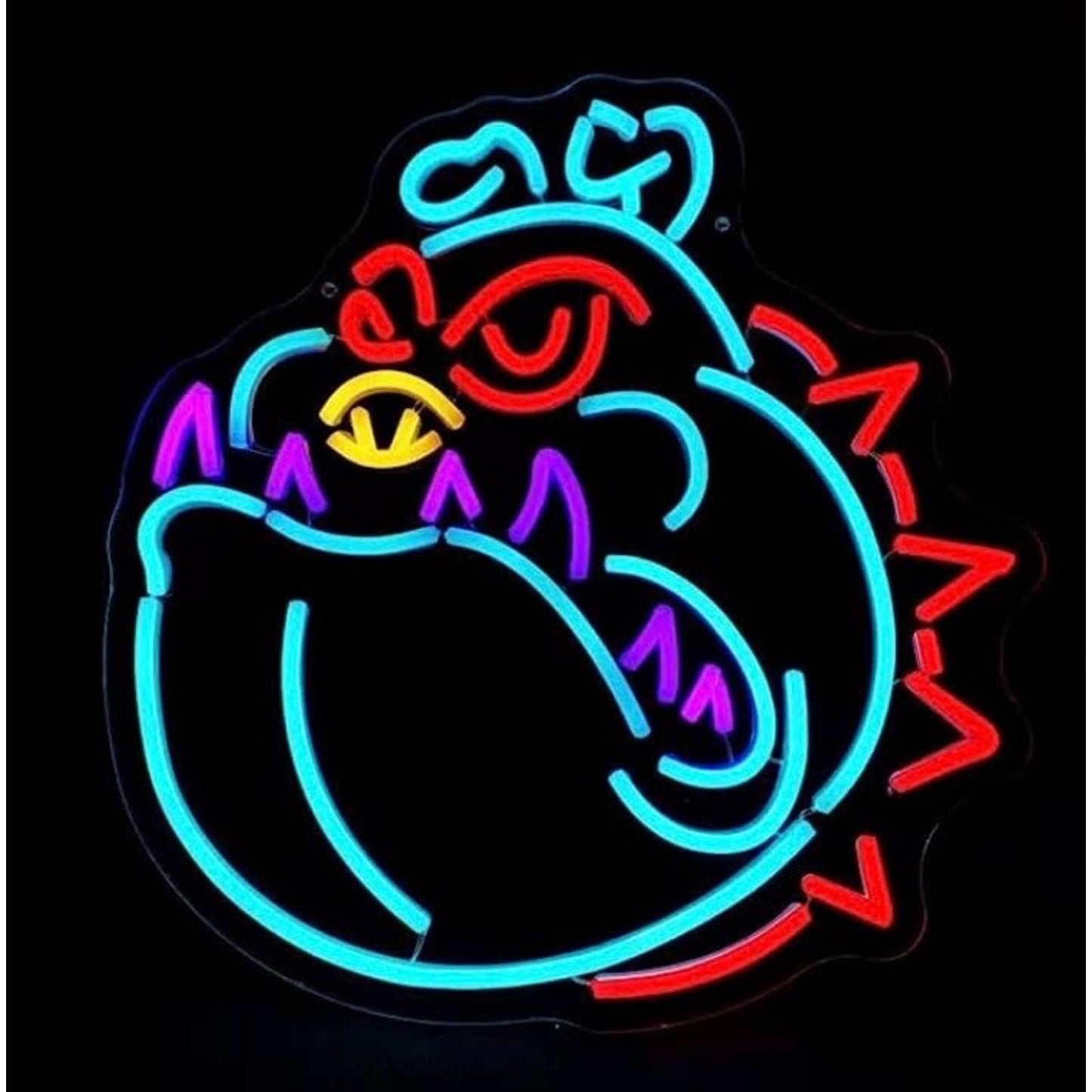 Fun Vivid Bright Colorful Bulldog LED Night Light Room Wall Decoration