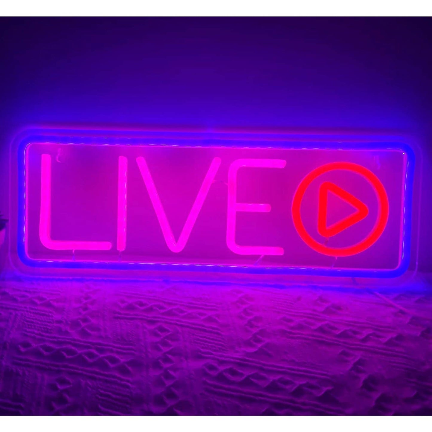 Fun Bright Multicolor Live Play Twitch LED Night Light Streaming Room Wall Decor
