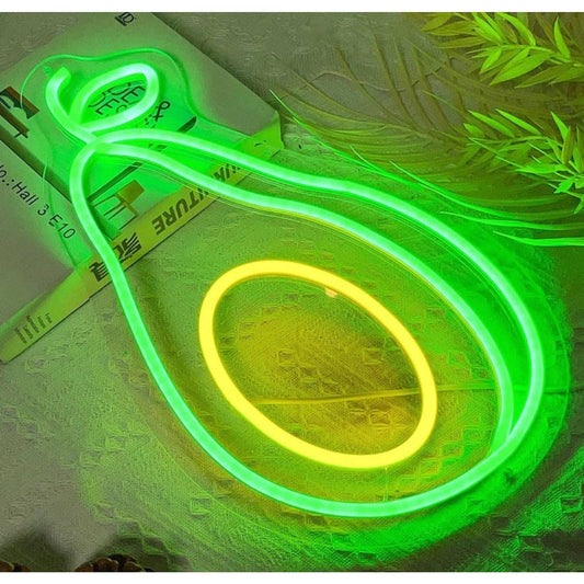 Tasty Bright Green / Yellow Avocado LED Night Light Room Wall Decoration