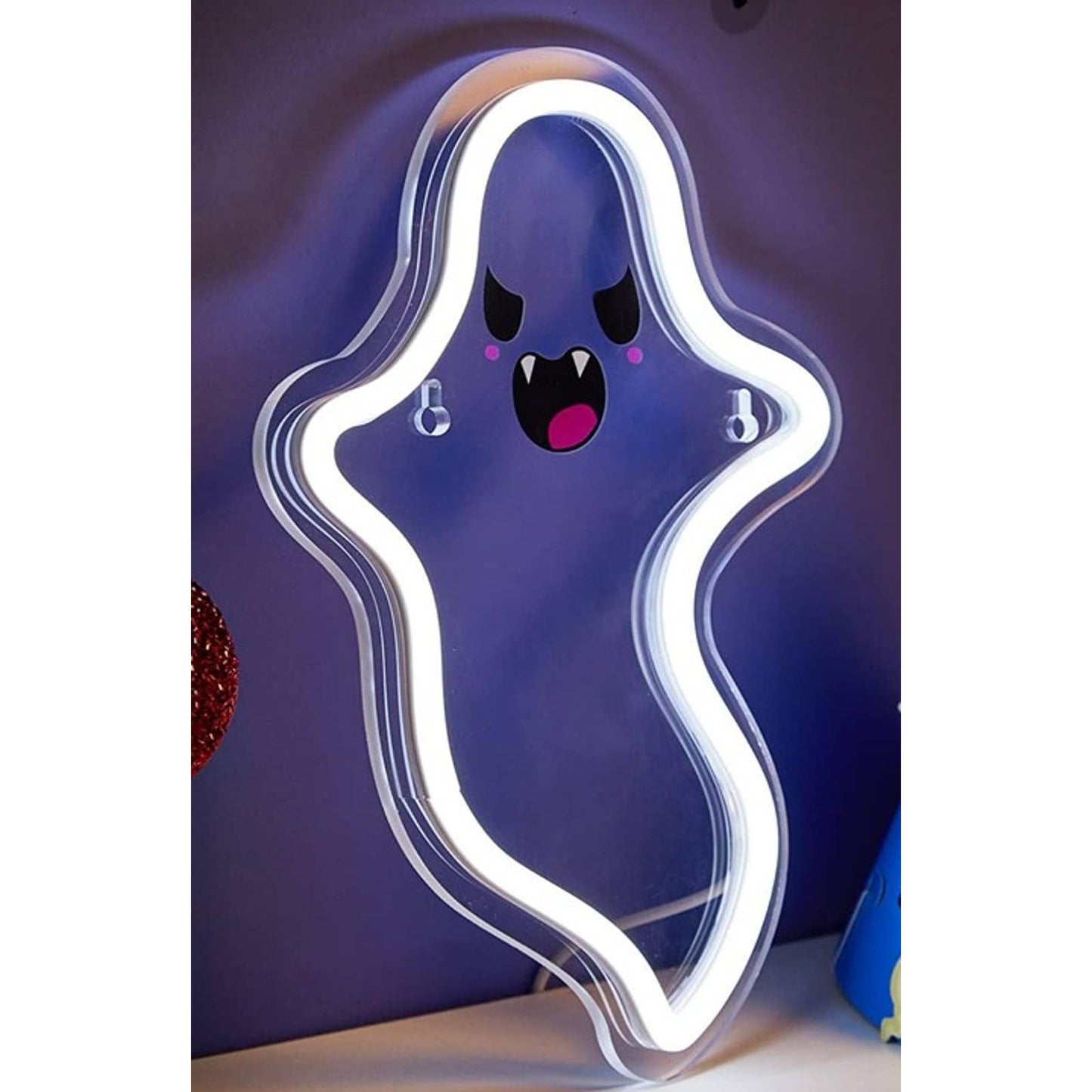 Spooky Vivid Bright White Bad Baby Ghost  LED Night Light Halloween Decor
