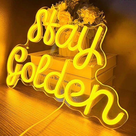 Lovely Warm Bright Stay Golden LED Night Light Room Wall Decoration