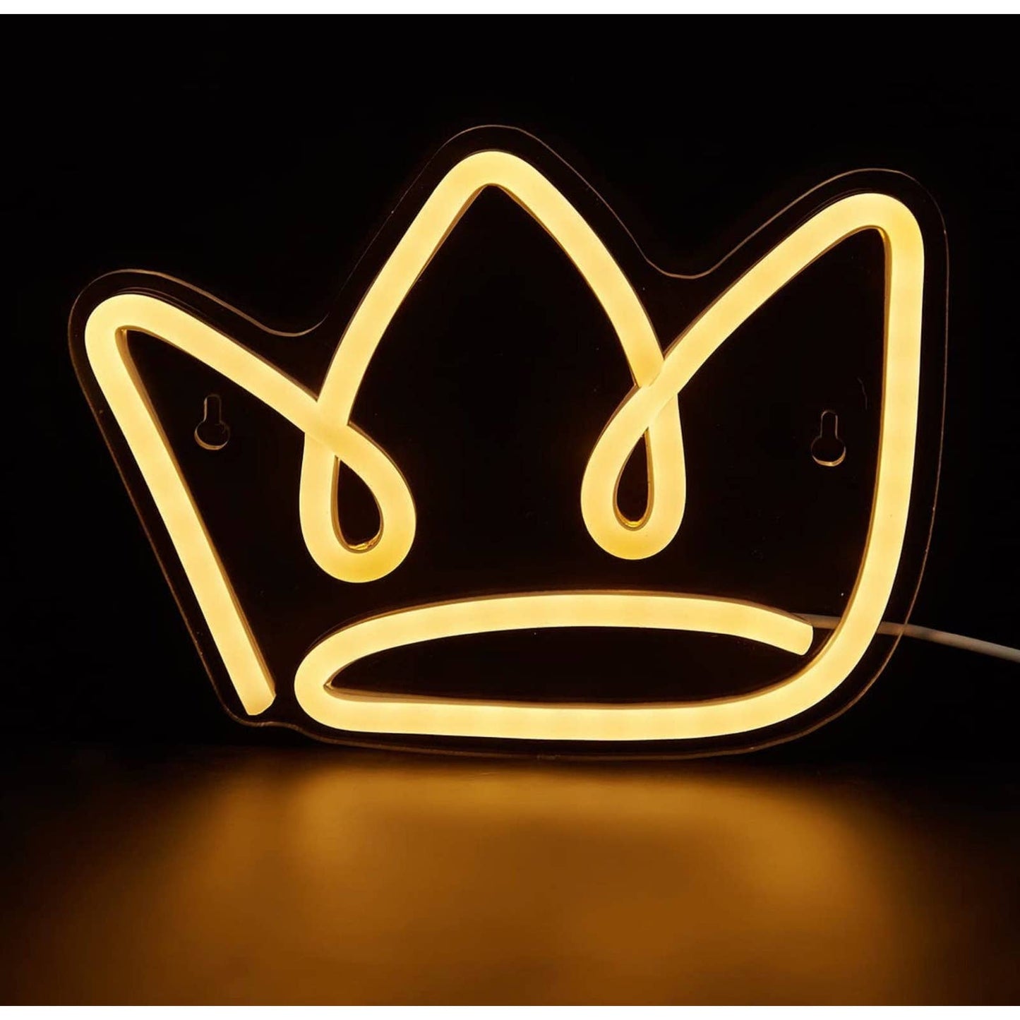 Lovely Warm Bright Yellow Crown LED Night Light Room Wall Decoration