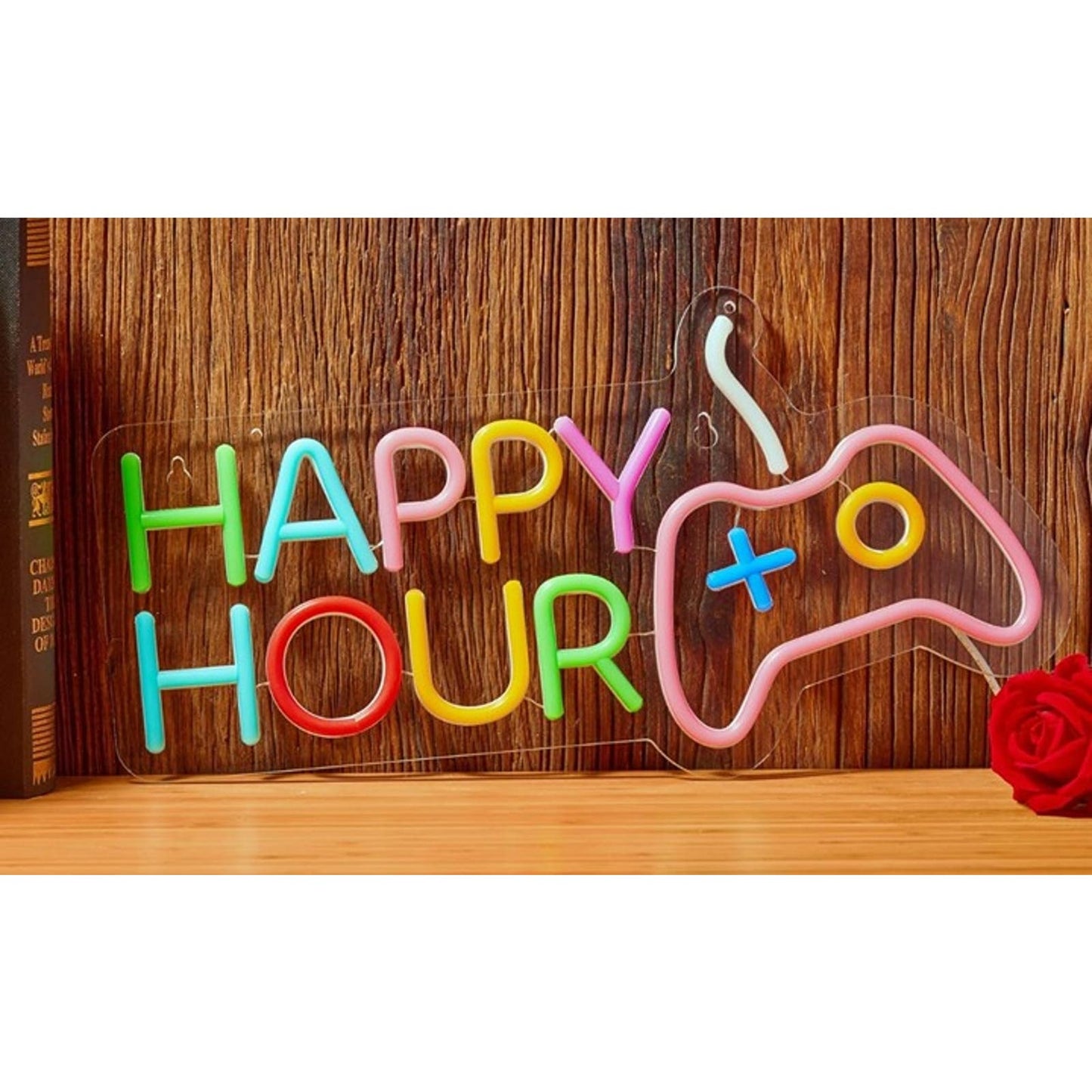 Fun Bright Rainbow Video Game Controller Happy Hour LED Light Decor