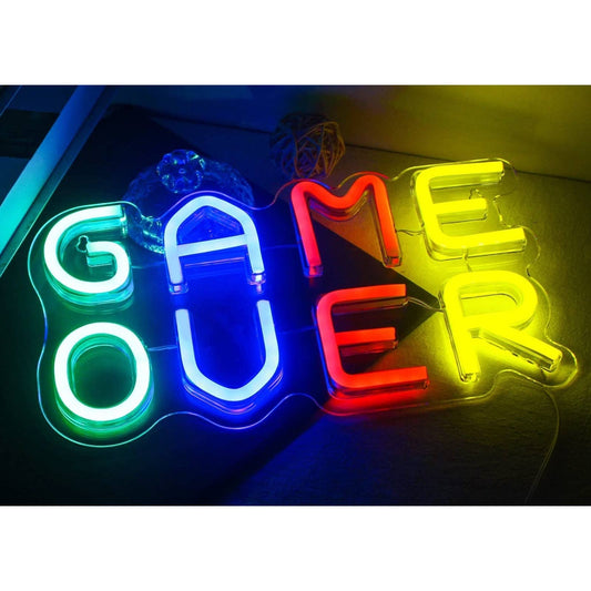 Fun Bight Colorful Gamer Over LED Night Light Game Room Decoration