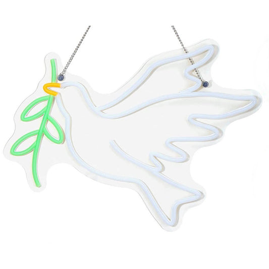 Lovely Bright Peaceful Dove LED Night Light Room Wall Decoration