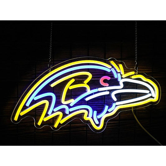 Vivid Bright Blue/Yellow Eagle Head LED Night Light Room Wall Decor