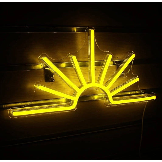 Lovely Bright Yellow Shining Sunrise LED Night Light Room Wall Decoration