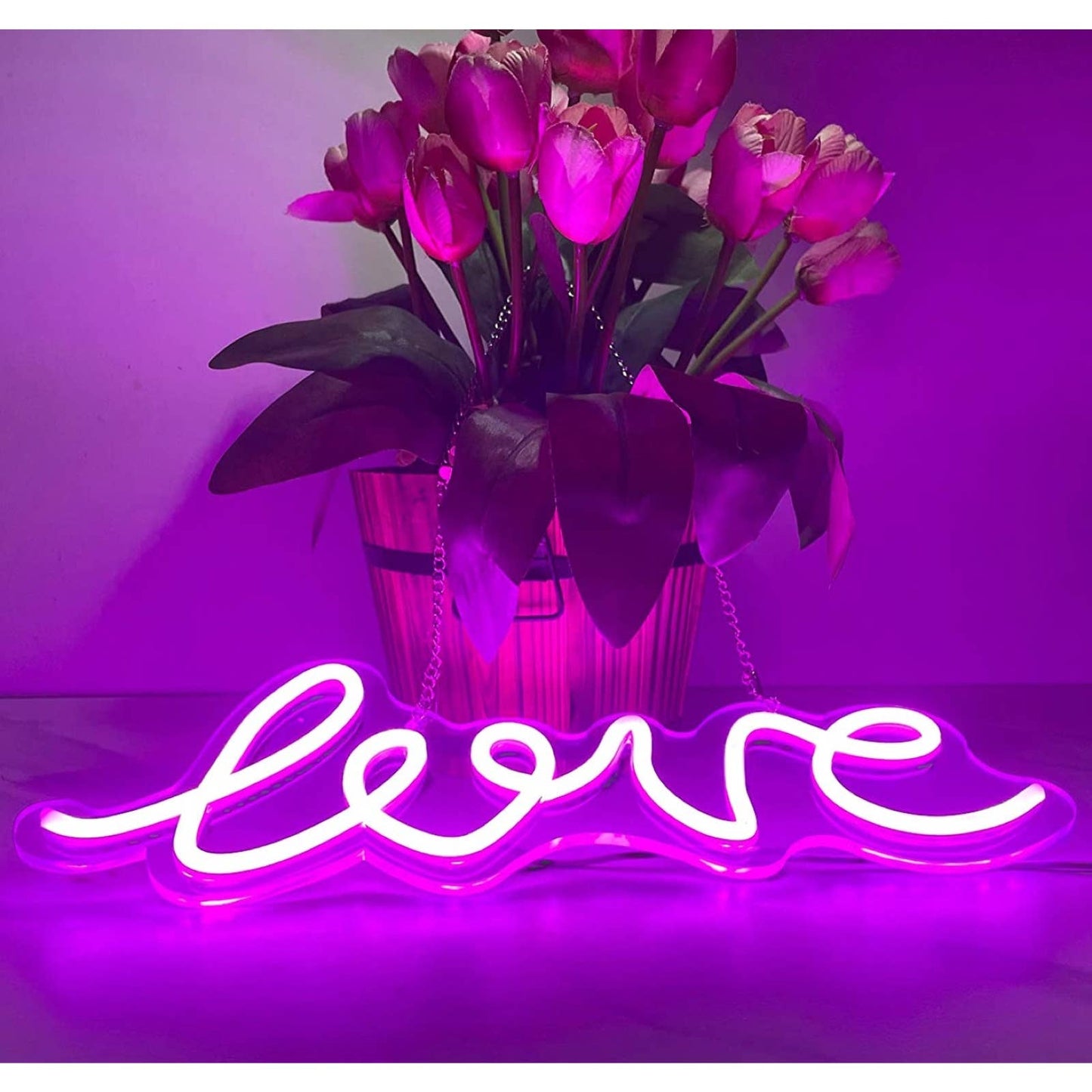 Lovely Warm Pink Love Heart LED Night Light Romantic Room Wall Decoration