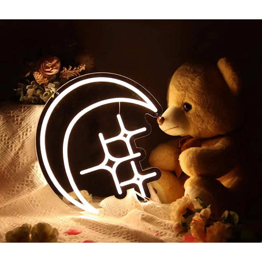 Lovely Bright Starry Moon LED Night Light Room Wall Decoration