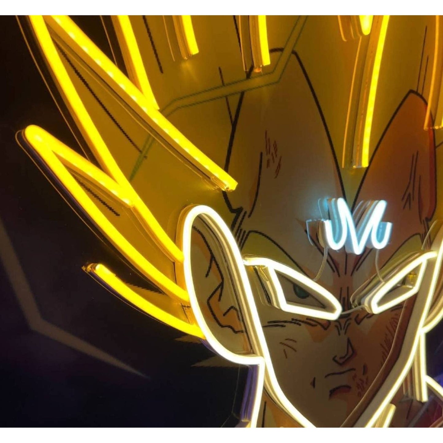 Bright Super Saiyan Majin Vegeta LED Light Dragon Ball Z Wall Art Anime Decor