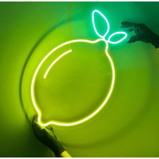 Sour Bright Yellow Lemon LED Night Light Fruit Room Wall Decoration