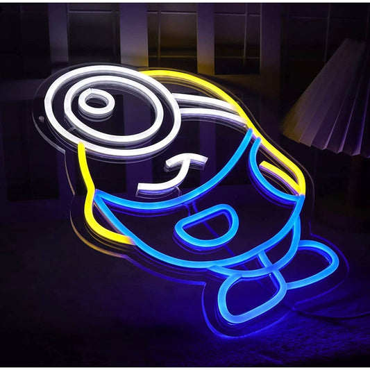 Fun Bright Yellow Minion LED Night Light Room Wall Decoration