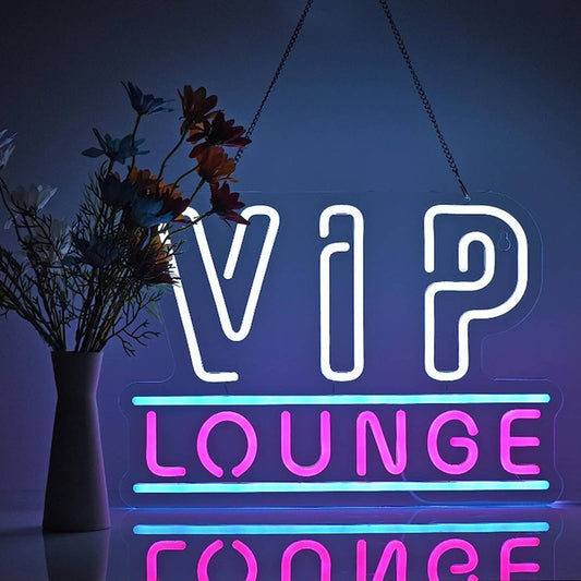 Vivid Bright Pink Blue White VIP Lounge LED Night Light Room Wall Decoration