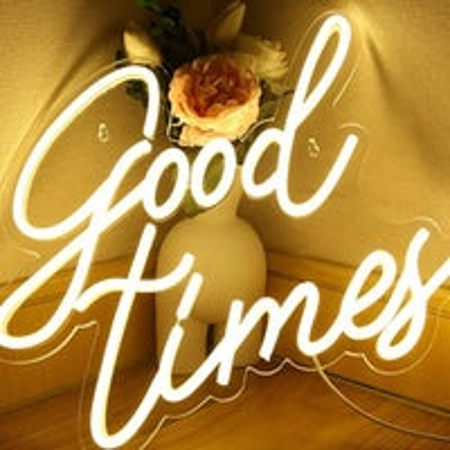 Lovely Warm Bright Good Times LED Night Light Room Wall Decor