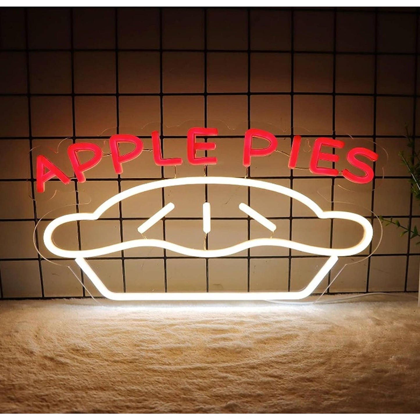 Tasty Bright “Apple Pies” LED Night Light Business Shop Food Decor