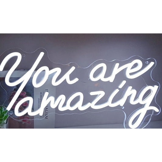 Lovely Simple White “You Are Amazing” LED Light Room Wall Decoration