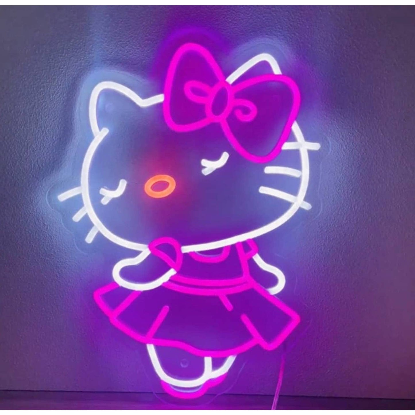 Super Cute Hello Kitty in Pink Dress LED Night Light Japan Sanrio Anime Decor