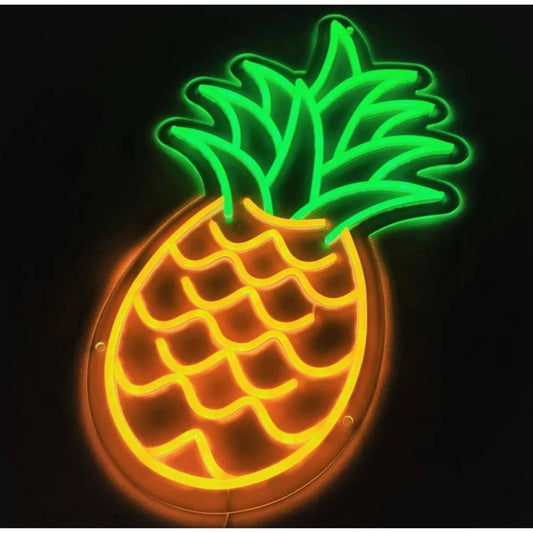 Tasty Bright Yellow Pineapple LED Night Light Fruit Room Wall Decoration