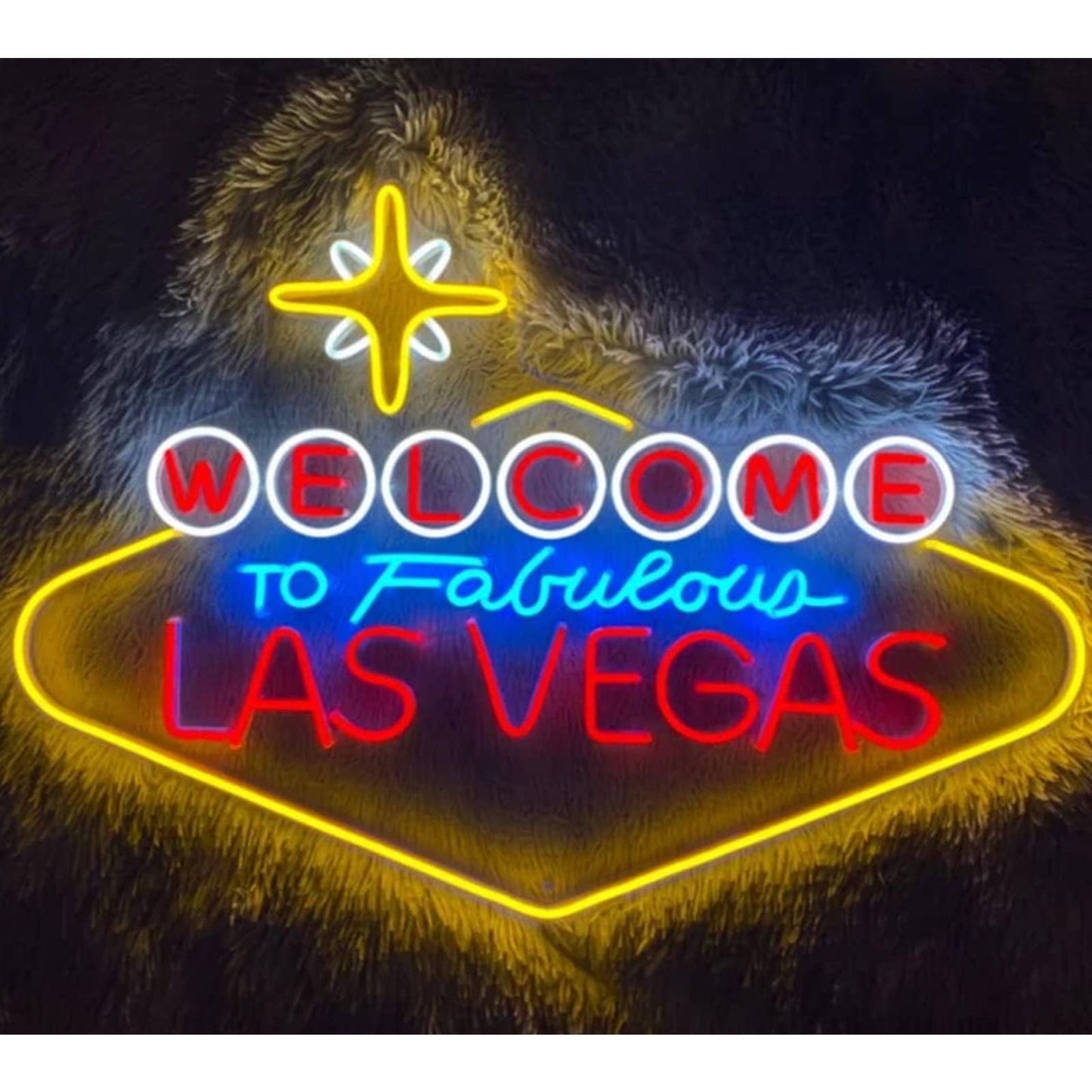 Vivid Bright Colorful Welcome to Las Vegas LED Night Light Room Wall Decoration