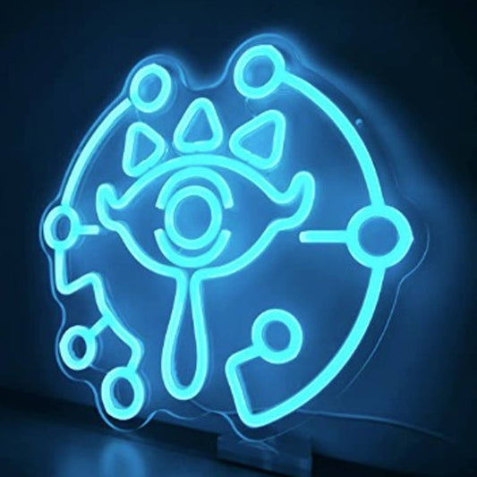 Fun Bright Blue Sheikah Eye Legend of Zelda Tears of the Kingdom LED Light Sign