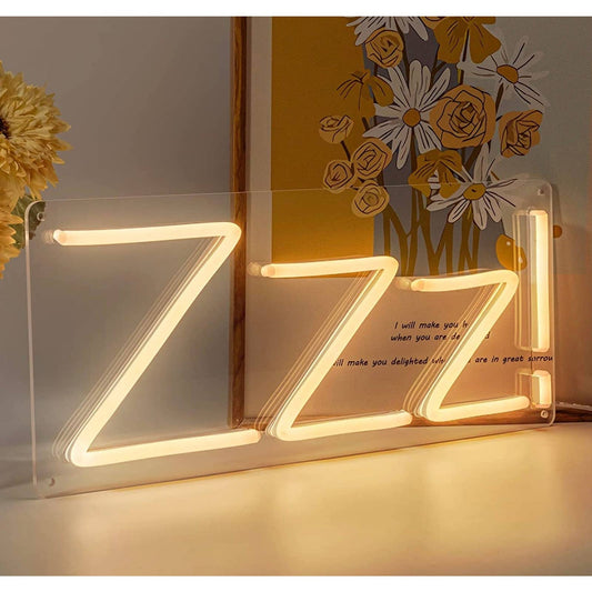 Fun Bright Sleeping Zzz LED Night Light Room Wall Decoration