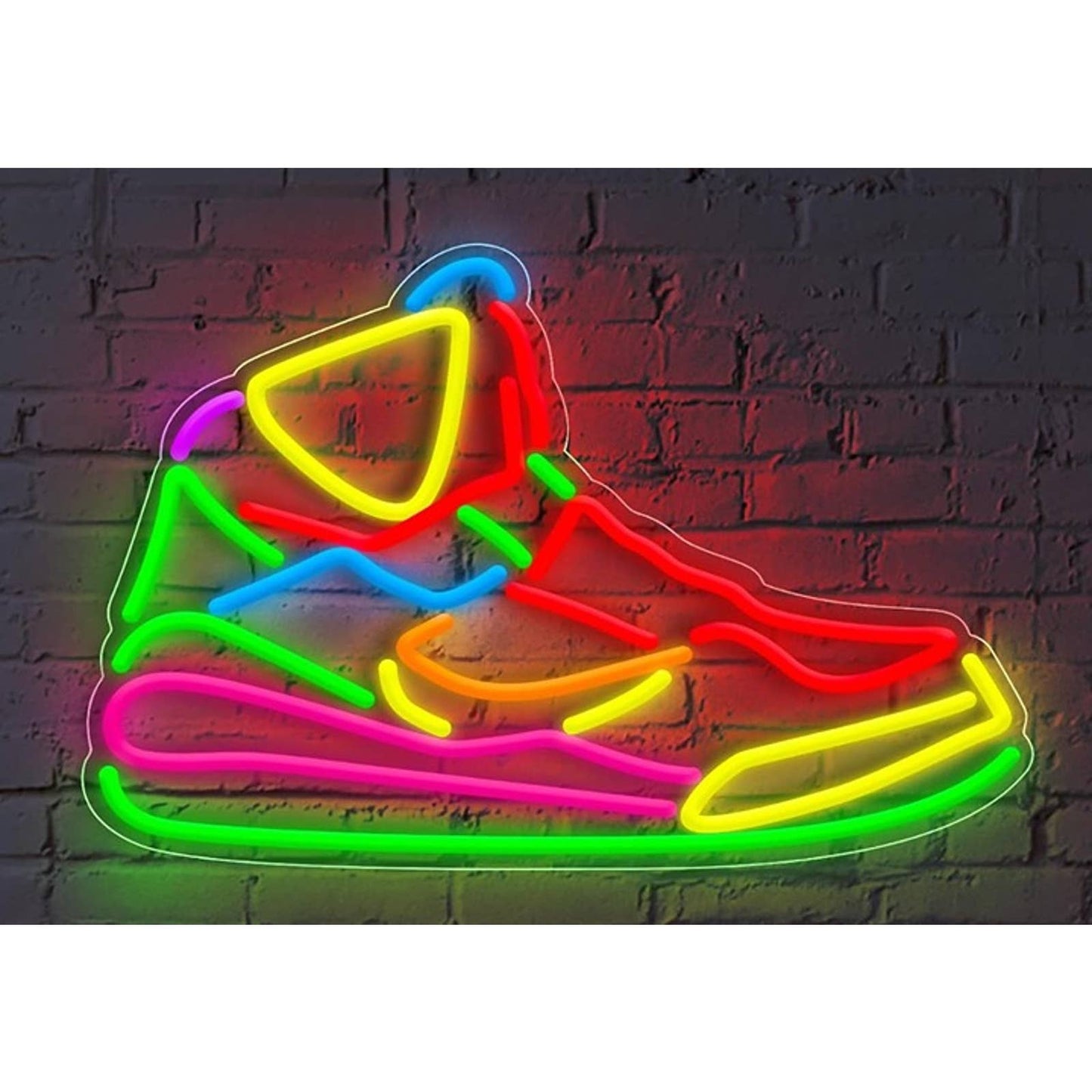 Vivid Fun Bright Rainbow Basketball Sneaker Shoe Nike LED Night Light Decor