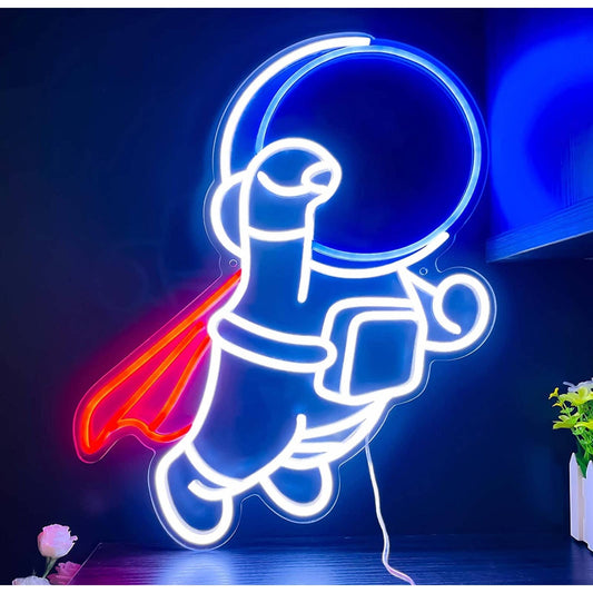 Fun Bright Cute Baby Superman Astronaut Super Hero LED Night Light Wall Decor 2