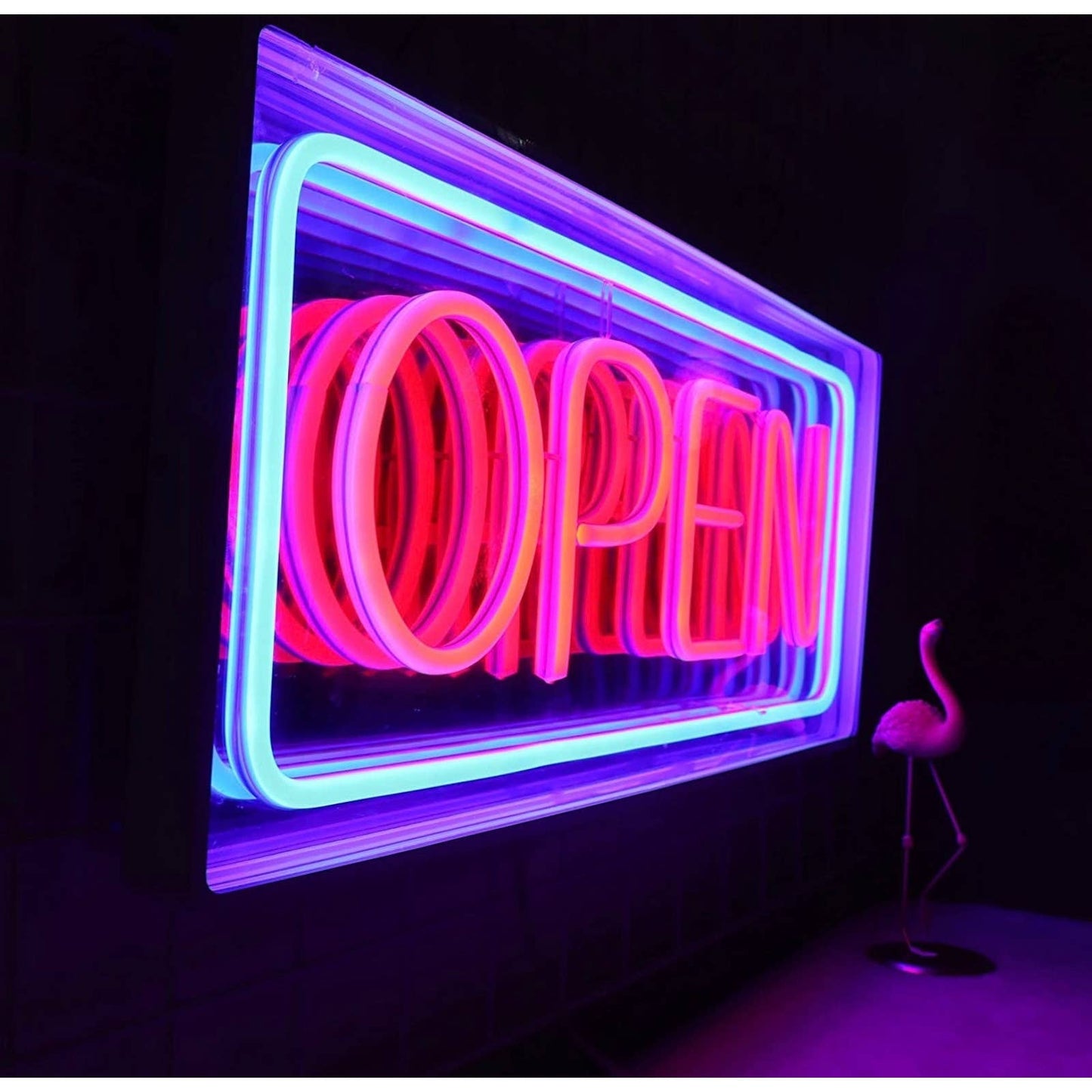 Bright Mesmerizing Tunnel OPEN LED Light Store Business Wall Sign