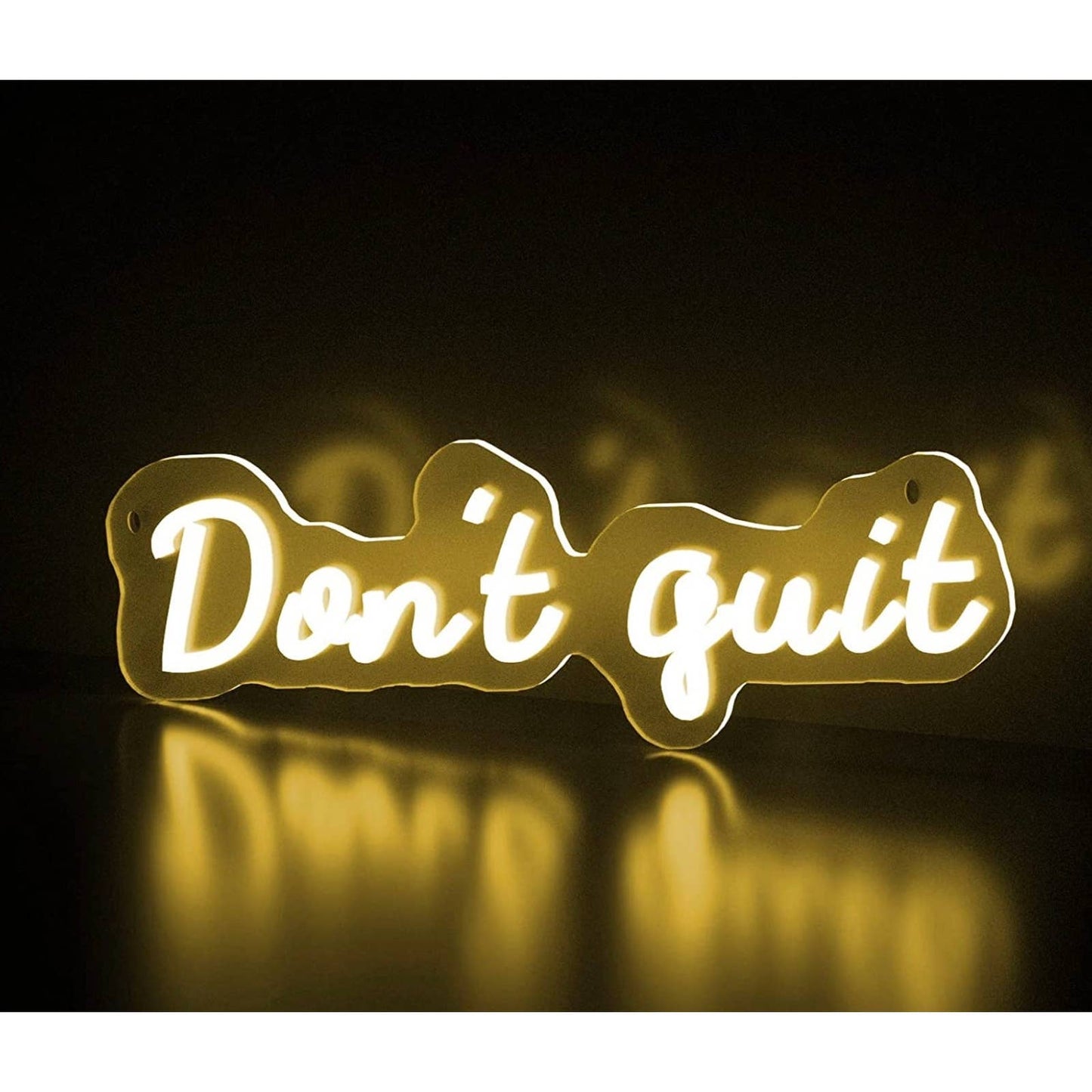 Bright Warm Motivational “don’t quit” LED Night Light Room Wall Decoration
