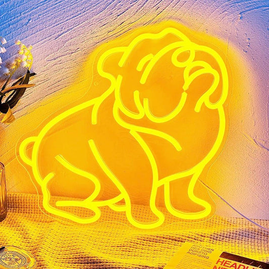 Adorable Vivid Bright English Bulldog LED Night Light Pet Puppy Decor