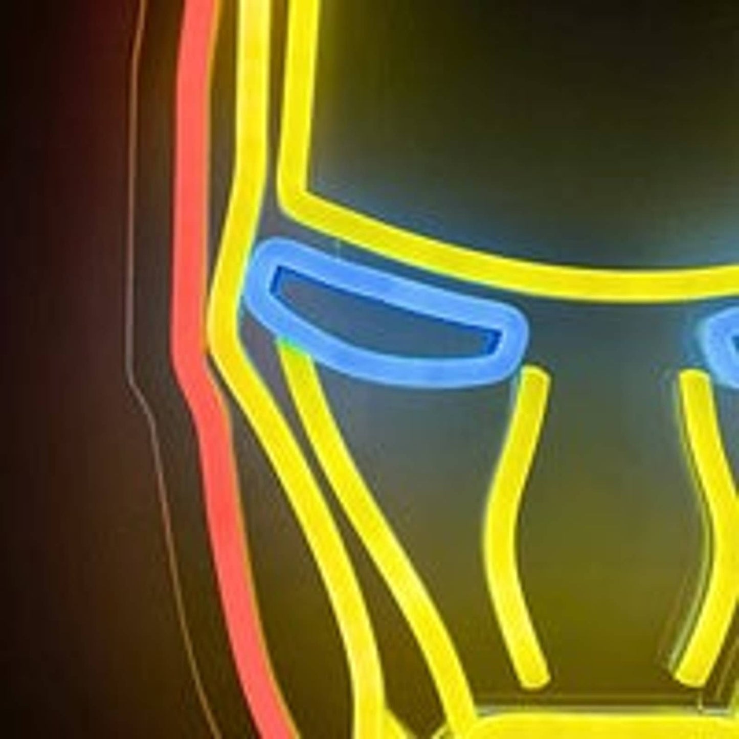 Vivid Bright Red Iron Man Super Hero LED Night Light Marvel Avengers Wall Decor