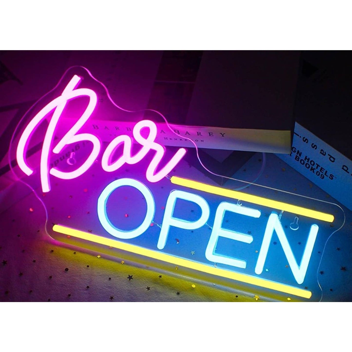 Vivid Bright Open Bar LED Night Light Room Wall Decoration