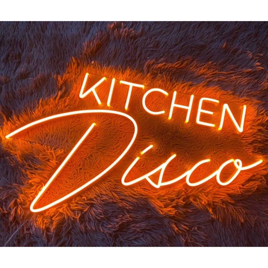 Fun Bright Orange Kitchen Disco LED Night Light Room Wall Decoration