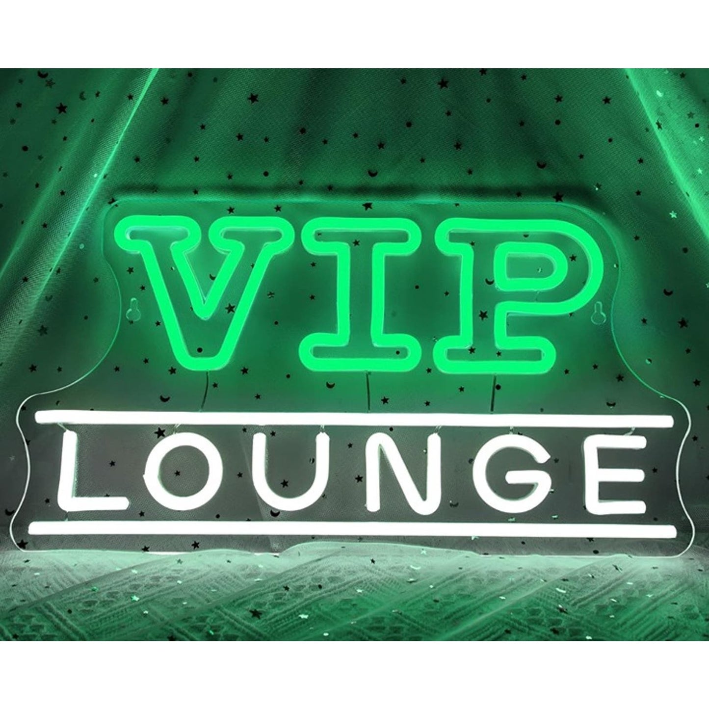 Vivid Bright Green White VIP Lounge LED Light Room Wall Party Decoration