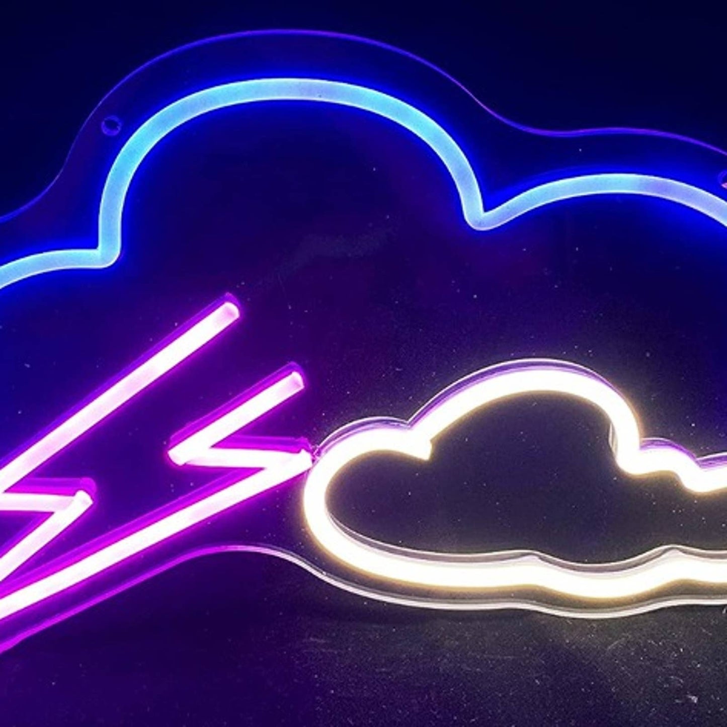 Vivid Bright Blue/Pink/White Thunder Lightning Cloud LED Night Light Decor