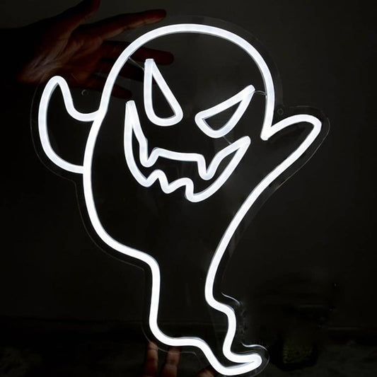 Spooky Bright White Evil Ghost Spirit LED Night Light Halloween Decor