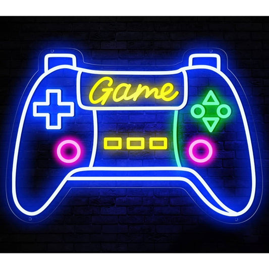 Fun Bright Large Multi Button Game Controller LED Night Light Room Wall Decorati