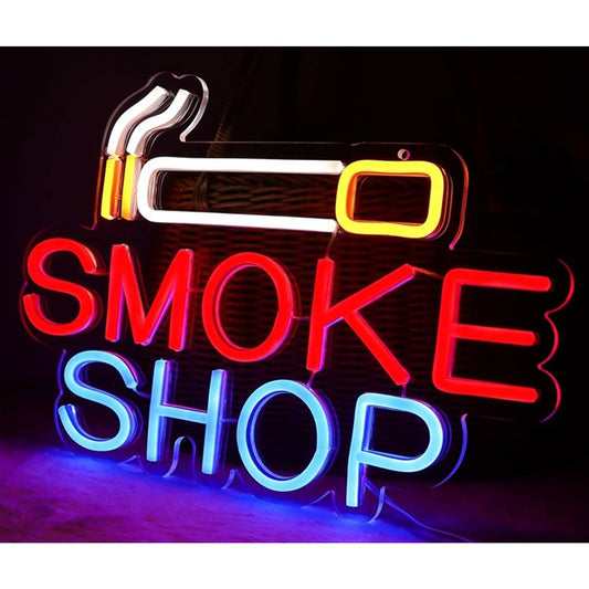 Vivid Bright Smoke Shop LED Night Light Shop Store Sign Wall Decor
