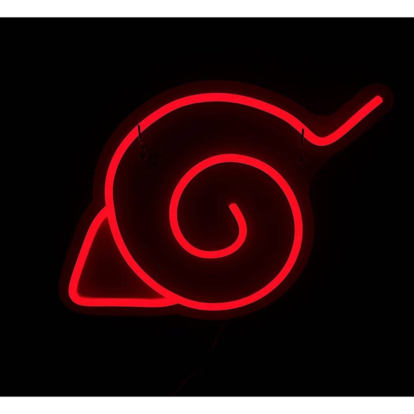 Bright Red Ninja Narut Village Leaf Symbol Naruto LED Night Light Anime Room Wal