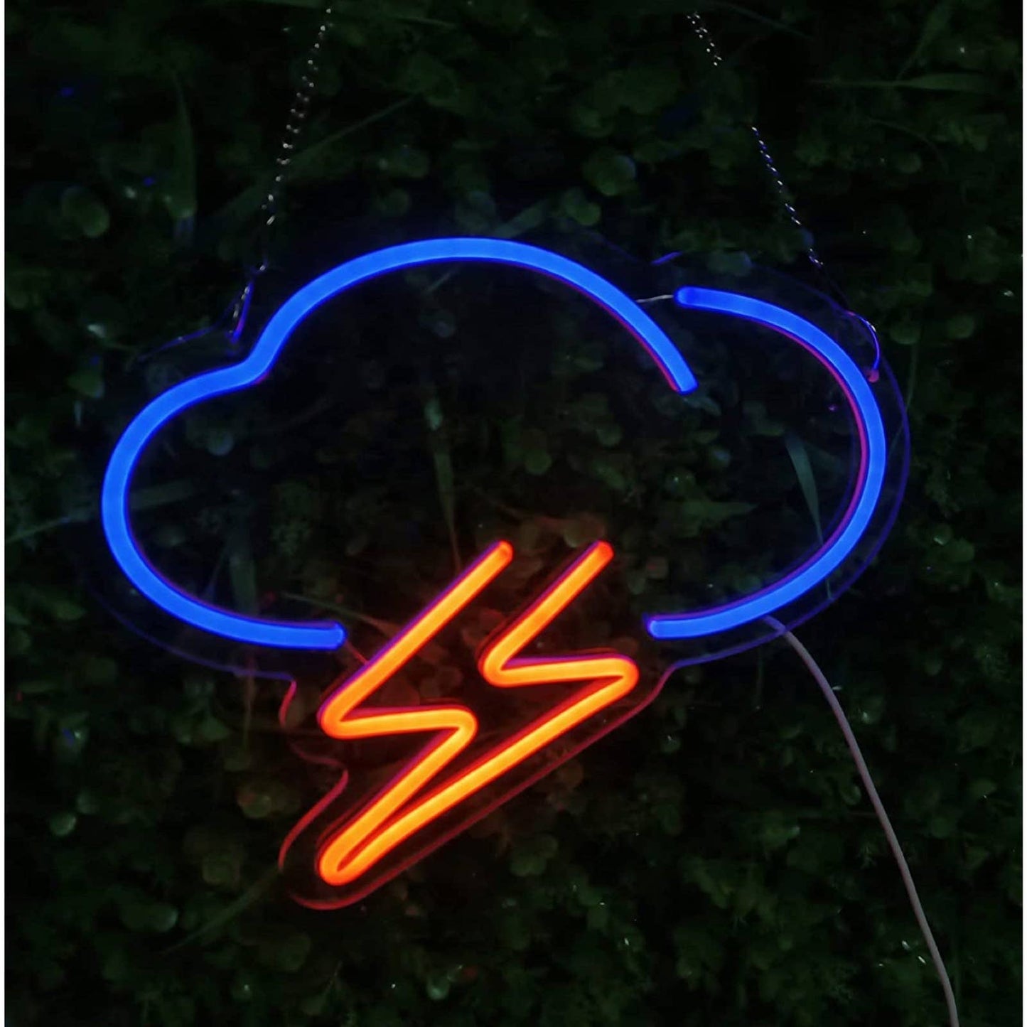 Bright Blue / Yellow Thunder Storm Cloud LED Night Light Room Wall Decoration