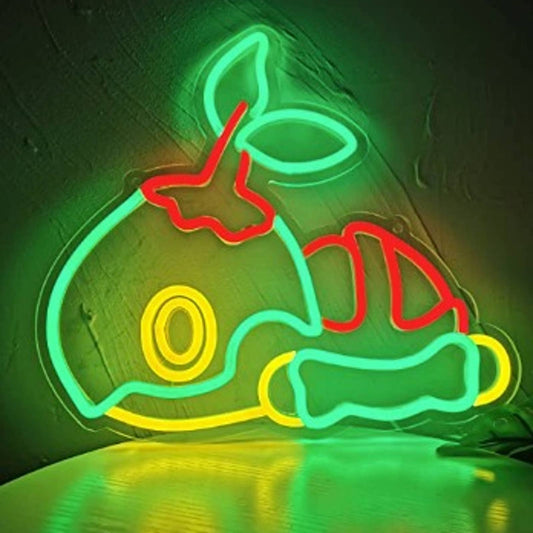 Adorable Bright Turtwig Pokemon LED Night Light Anime Cartoon Decoration