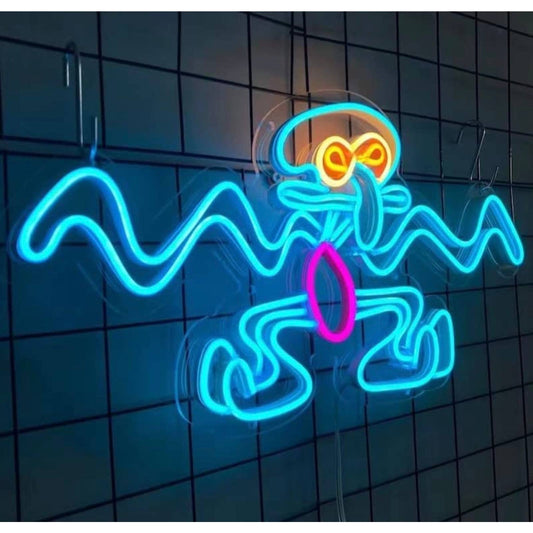 Fun Bright Dancing Squidward LED Night Light SpongeBob SquarePants Wall Decor